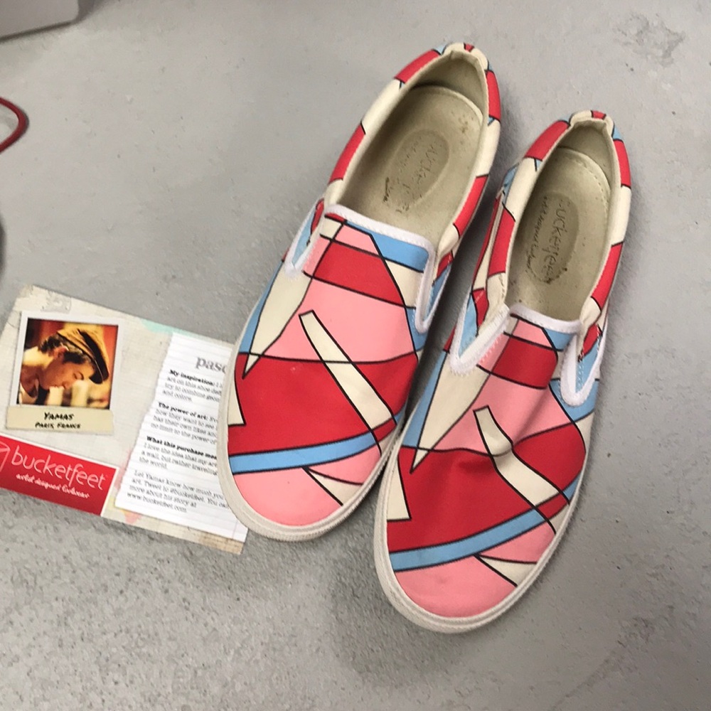 Bucket feet size 10 pascao 54 geometric print shoe